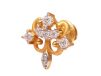 Floral Design Top Earrings With CZ