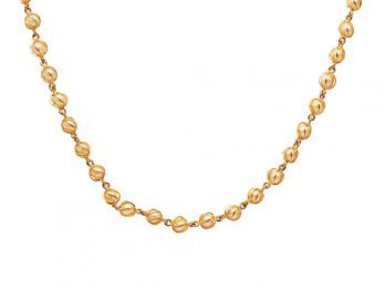 Gold Beeds Chain with pearls