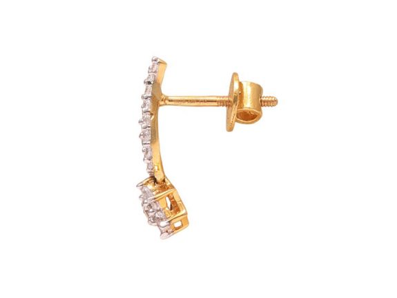 Designer Gold CZ Earrings