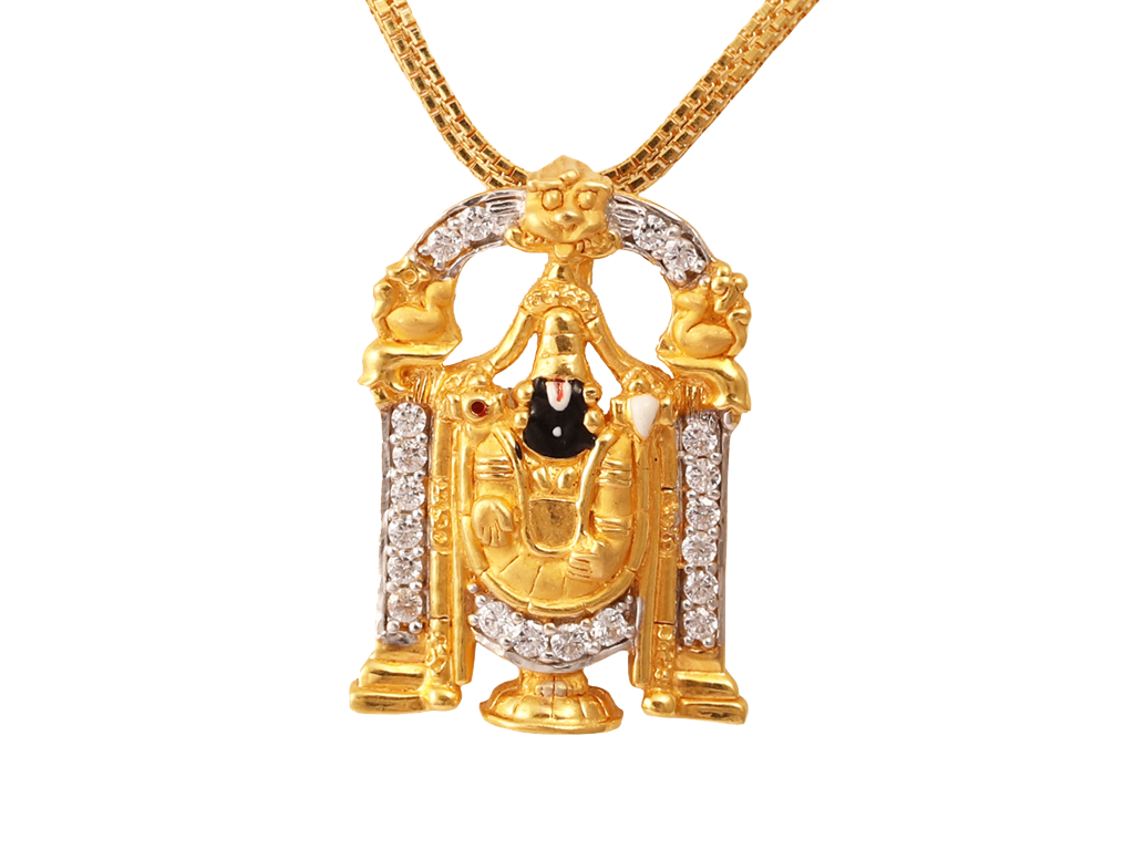 Tirupati Balaji Pendant With CZ | Mahendra Jewellers Kolhapur