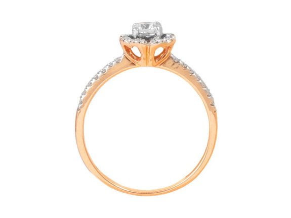 Pave Set Round Design Diamond Ring