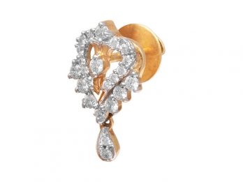 Pear Drop Design Prong Set Diamond Earrings