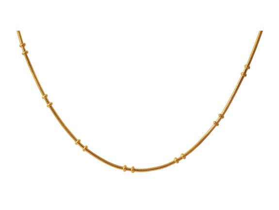 Gold Beads Snake Chain