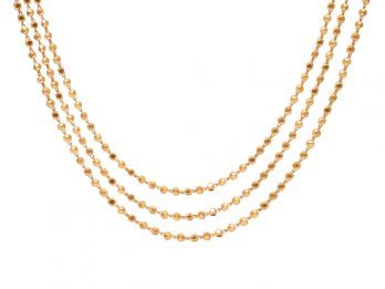Three Layer Gold Beads Chain