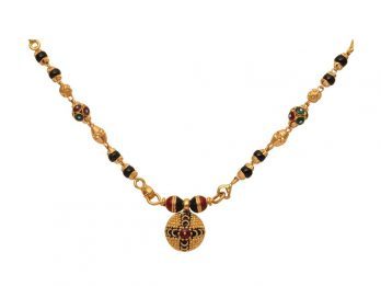 Meena Beads Gold Mangal Sutra