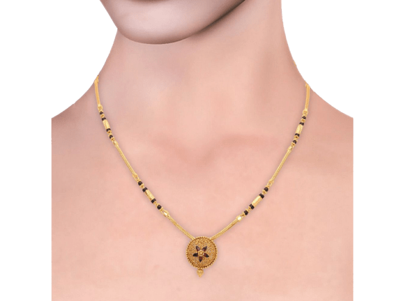 Meena Beads Gold Mangal Sutra
