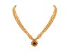 Four Layer Gold Beads Design Thushi Necklace
