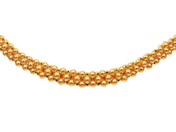 Gold Bead Design  Thushi Necklace
