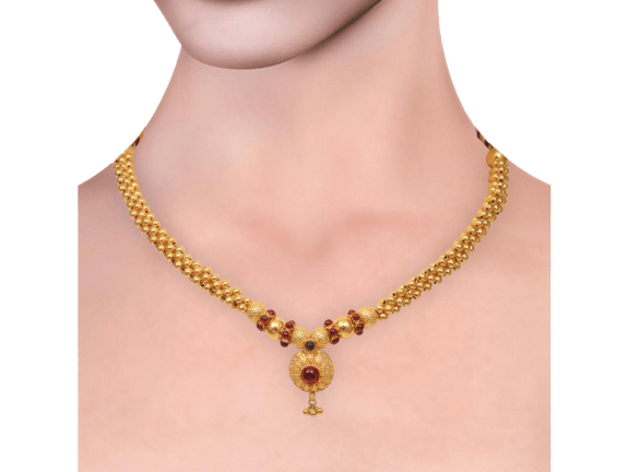 Gold Bead Filigree Design Thushi