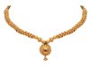 Gold Bead Design With Floral Pendant Thushi