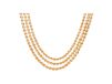 Three Layer Gold Beads Chain