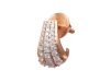 Pave Set Hoop Rose Gold Diamond Earrings