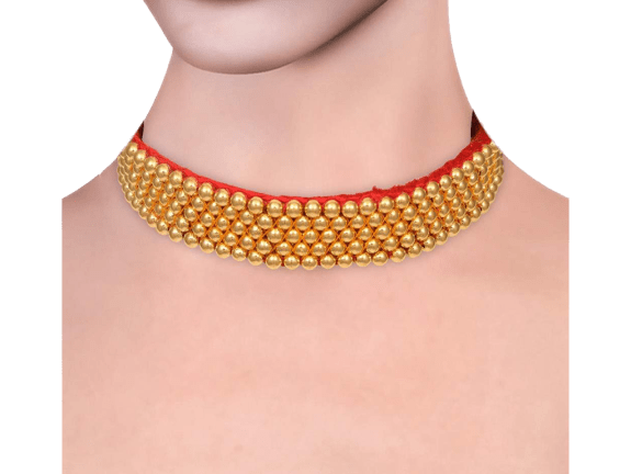 Gold Beads Design With Thread Thushi