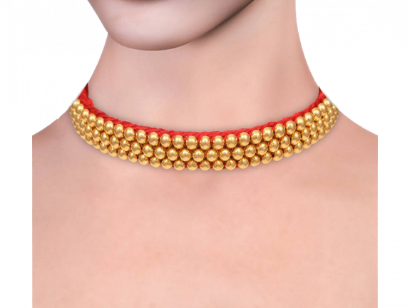 Gold Beads Design With Thread Thushi