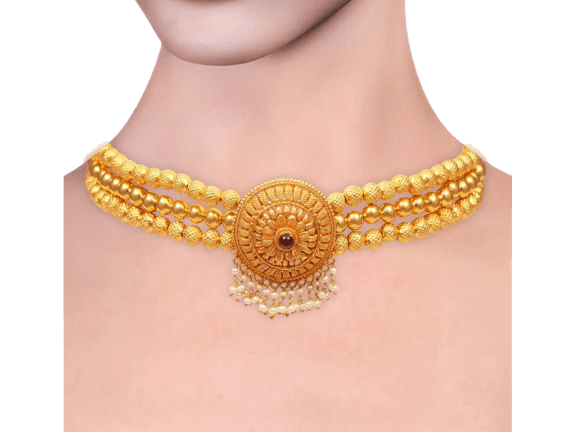 Gold Embossed Filigree Thushi
