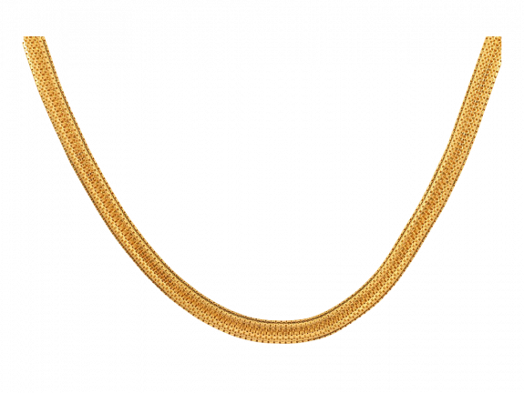 Flat Link Snake Gold Chain