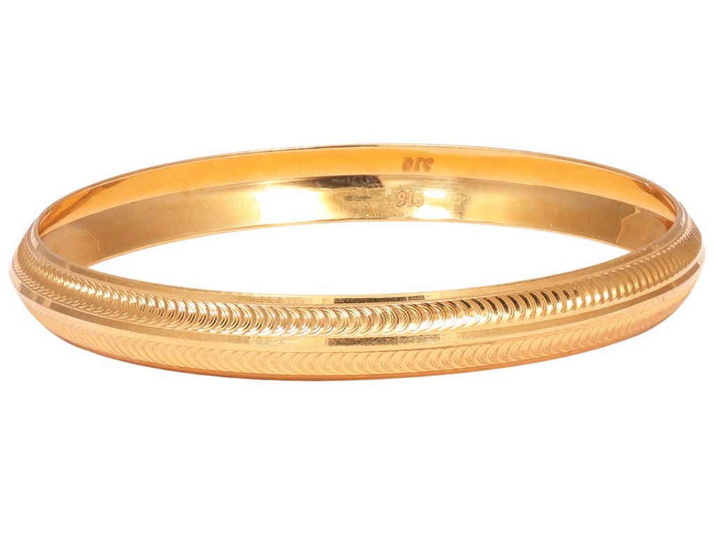 Gold Embossed Kada | Mahendra Jewellers Kolhapur