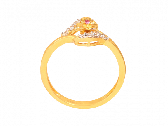 Floral Design CZ Ring