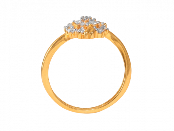 Floral Design CZ Ring