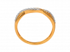 Pave Set Crisscross Design CZ Ring