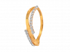 Wave Design Gold CZ Rings