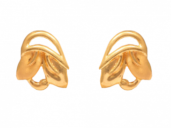 Gold Embossed Tops Earrings