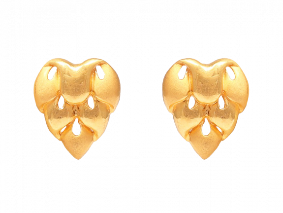 Embossed Heart Design Gold