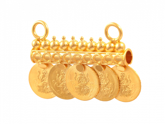 Lakshmi Coin Desing Gold Pendant
