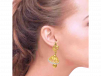 Jhumka Peacock Design Gold Earrings With CZ
