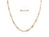 Cable Link Gold Chain With Rhodium