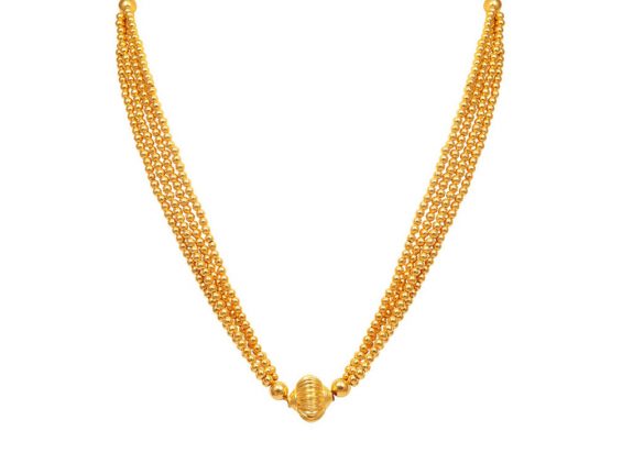 Four Layer Gold Beads Necklace